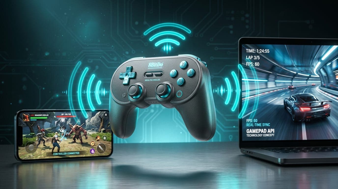 كيف تشبك يد التحكم (8BitDo و PlayStation و Xbox) وتلعب ألعاب المتصفح؟ 🎮